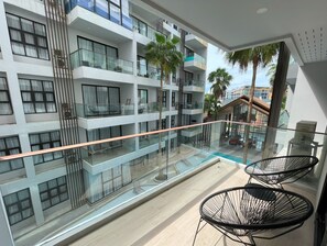 Luxury Apartment, 1 Queen Bed, Pool View | Terrace/patio - Private apartment at Palmyrah by Lofty  (Choeng Thale)