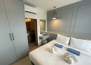 Luxury Apartment, 1 Queen Bed, Mountain View | 1 bedroom, in-room safe, iron/ironing board - Private apartment at Palmyrah by Lofty  (Choeng Thale)