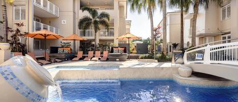 A heated pool