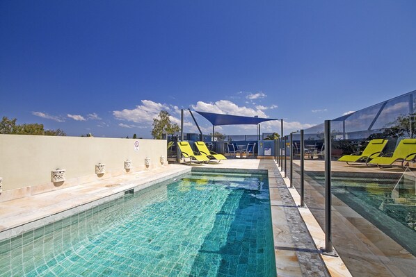 A heated pool