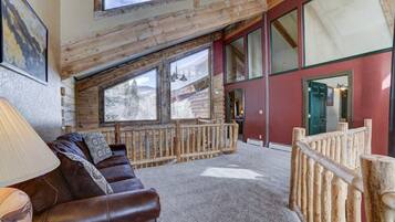 TV connectée, cheminée, lecteur de DVD