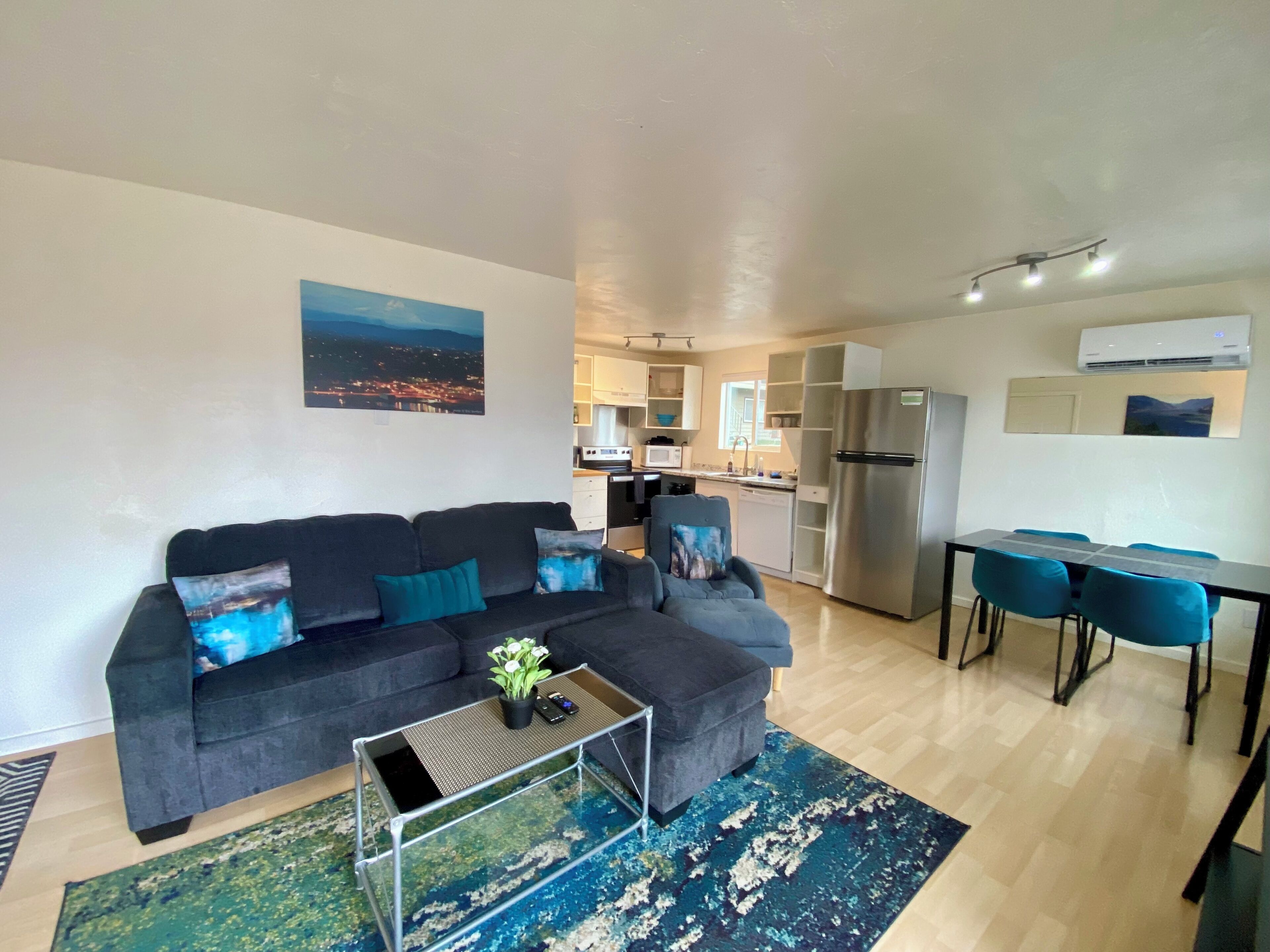 Apt 2 Upper View:  Hood River Suites Extended Stay Downtown | 1 bedroom, premium bedding, memory-foam beds, individually decorated