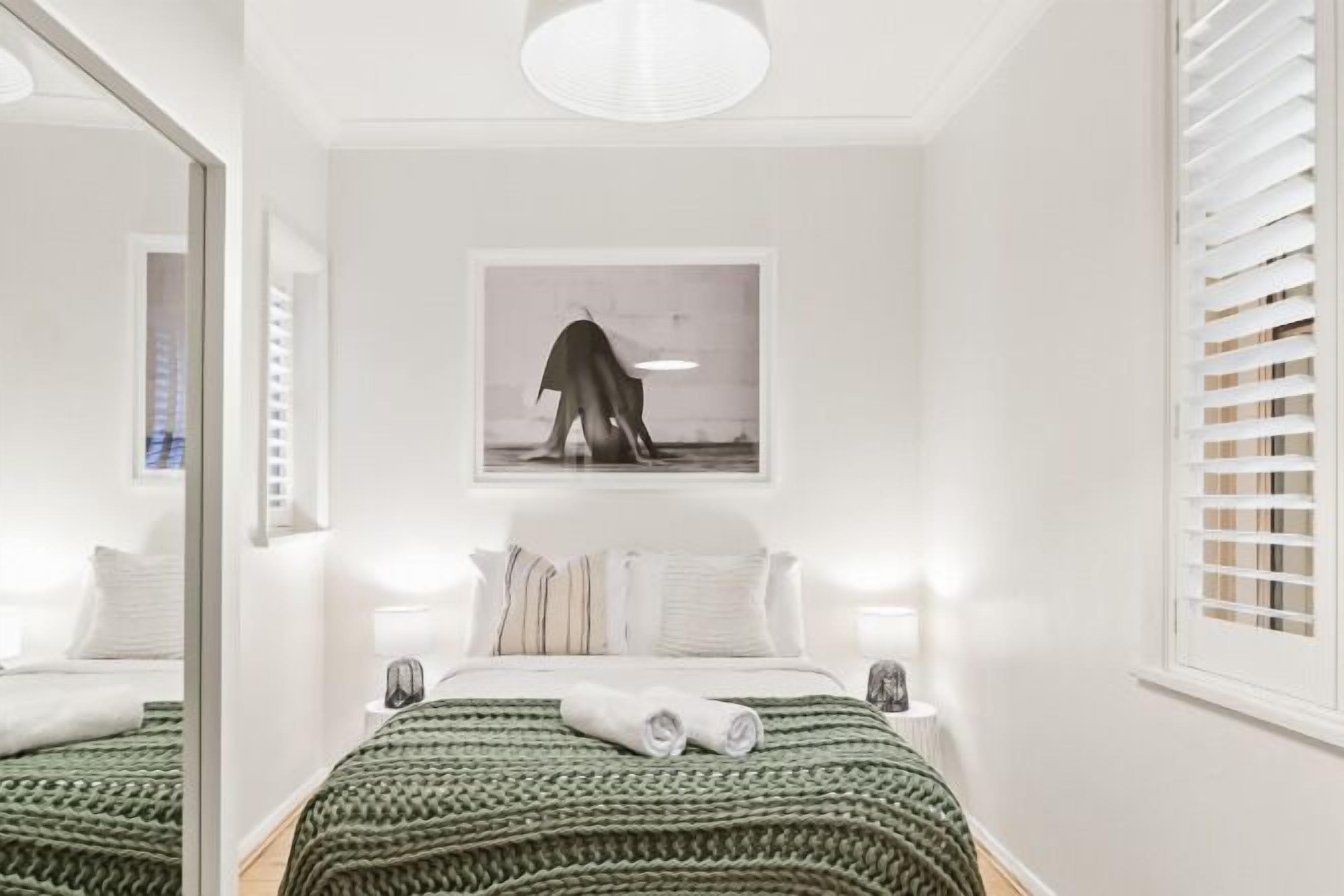 Individually decorated, individually furnished, iron/ironing board