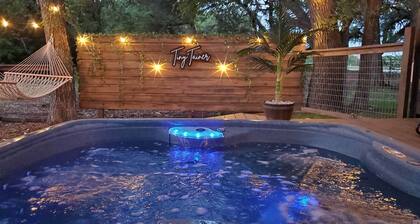 The Tiny 'Tainer | Tiny Shipping Container with HOT TUB
