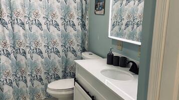 Hair dryer, towels