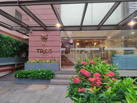 Front of property. The Trios Hotel