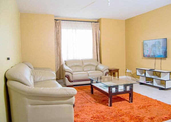 Deluxe Apartment | Living area - Furnished Hub Nyayo Estate (Nairobi)