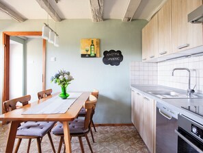 Fridge, oven, stovetop, dishwasher - Spacious Apartment in an old Farmhouse in Nature (Tolmin)