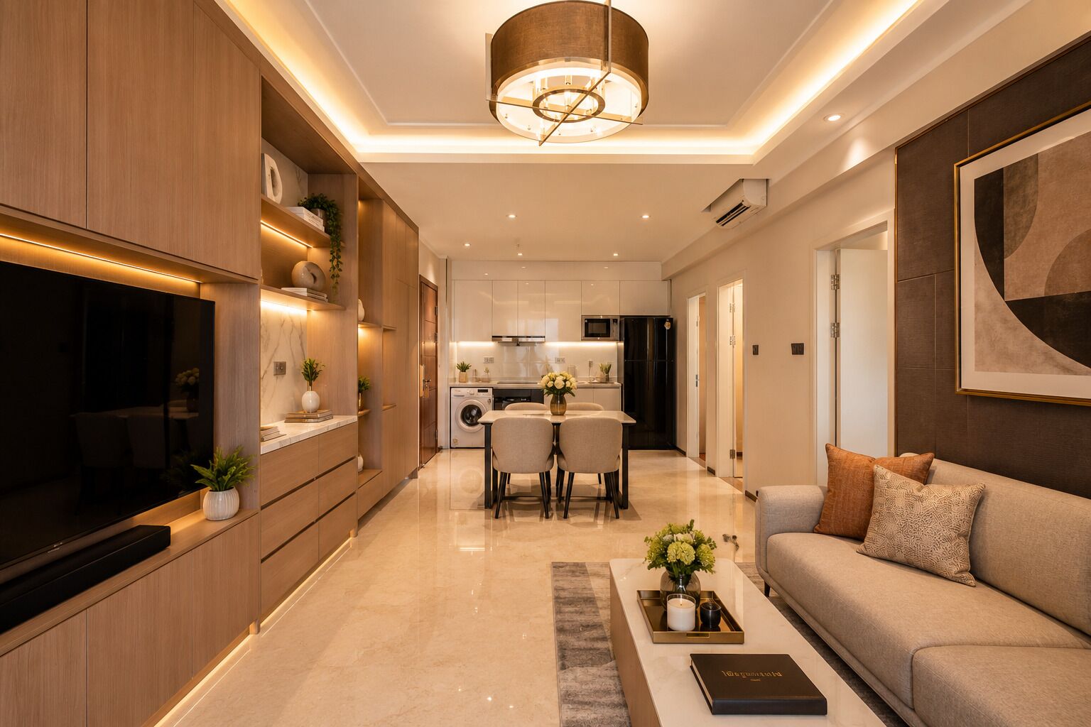 Luxury Family Two - Bedroom suite with Expansive Living Area and Kitchen | Phòng cách âm, truy cập Internet không dây miễn phí, bộ trải giường 