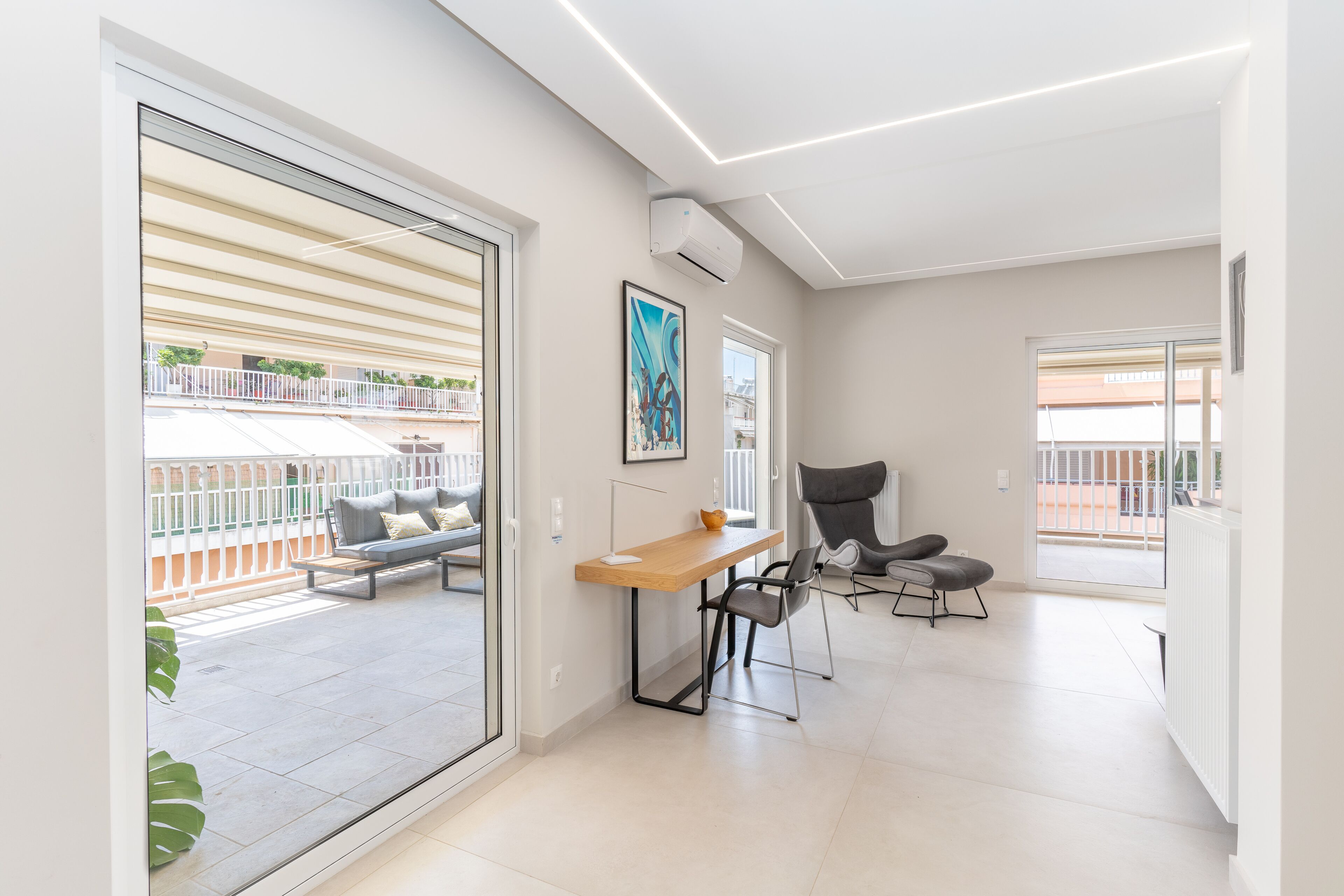 Luxury Apartment | Living area | 50-inch Smart TV with cable channels, TV