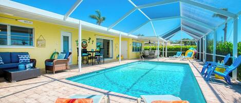 Una piscina riscaldata