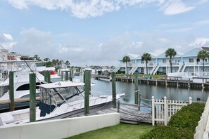 Stunning marina views from the adjacent buildings, offering a serene waterfront setting.