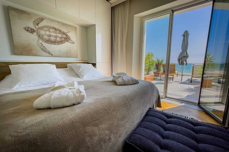 Apartamento luxo, terraço, vista para a praia (Entre ciel et mer) | Roupas de cama de algodão egípcio, roupas de cama premium. La maison Régent