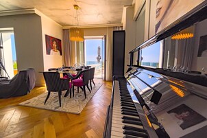 华丽公寓, 露台, 海滩景观 (Entre ciel et mer) | 用餐