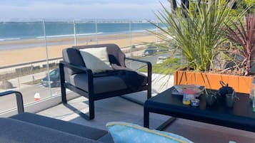 Deluxe appartement, terras, uitzicht op het strand (Entre ciel et mer) | Terrein van de accommodatie