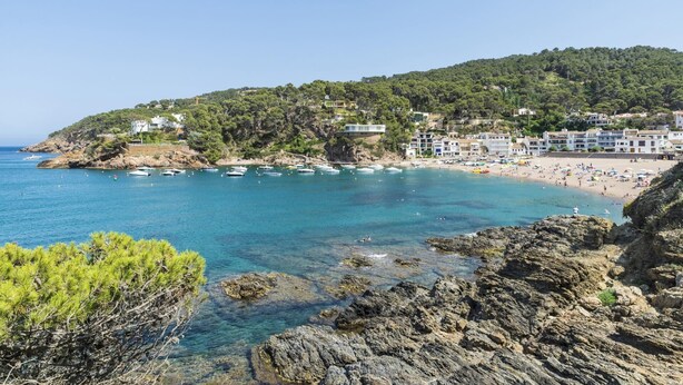 A coastal town with clear blue waters, rocky shores, and buildings on a hillside. - Níspero - Two Bedroom Villa, Sleeps 4 (Begur)