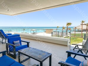 Terrace/patio - Las Palomas Phase 3 Spectacular Brand New Ground Floor Ocean Front 3 bed/3bath (Puerto Penasco)