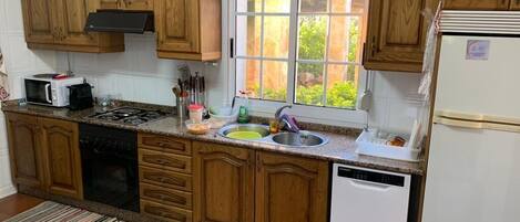 Fridge, oven, stovetop, dishwasher