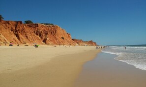 Beach nearby, sun loungers
