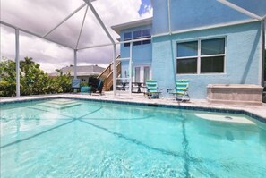Outdoor pool, a heated pool