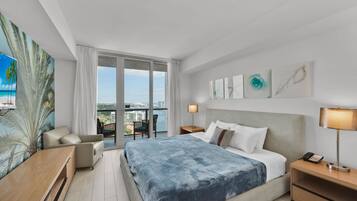 1 bedroom, iron/ironing board, travel crib, WiFi