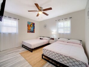 2 bedrooms, iron/ironing board, WiFi, bed sheets