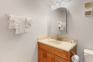 Hair dryer, towels