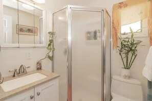 Hair dryer, towels, toilet paper