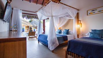 Triple Balcony Pool | 1 bedroom, Egyptian cotton sheets, premium bedding, desk