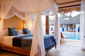Pool Balcony Suite | 1 bedroom, Egyptian cotton sheets, premium bedding, desk - MKNI Hotel - Makani Experience (Acaraú)
