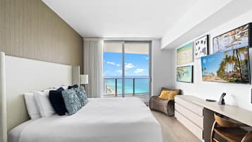 Exclusive Apartment, 2 Bedrooms, City View | Premium bedding, blackout drapes, iron/ironing board