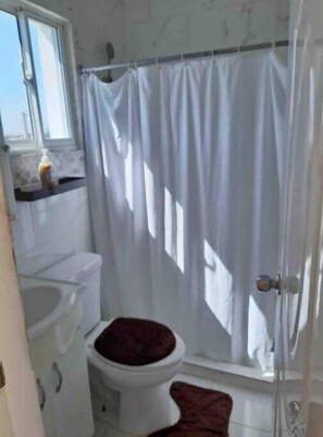 Toallas, jabón, shampoo, papel de baño 