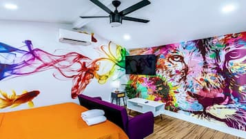 Desk, iron/ironing board, travel crib, WiFi