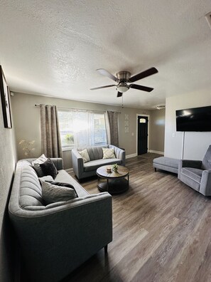 Smart-TV, Bücher, Musikbibliothek, Videothek