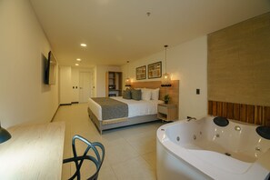 Kamar Deluks, bathtub | Seprai premium, tempat tidur Tempur-Pendic, brankas, dan meja kerja