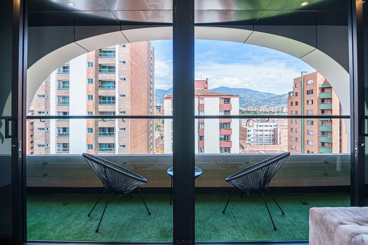 Panoramic-Apartment, Balkon, Stadtblick