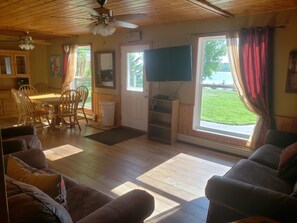 Smart TV, DVD player, books