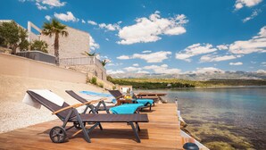 Terrace/patio - Luxury at Villa Cama - Your dream vacation Rental! (Posedarje)