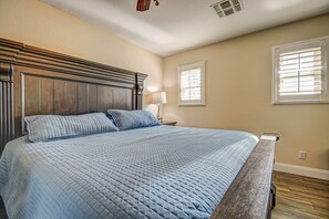 5 bedrooms, iron/ironing board, travel cot, WiFi