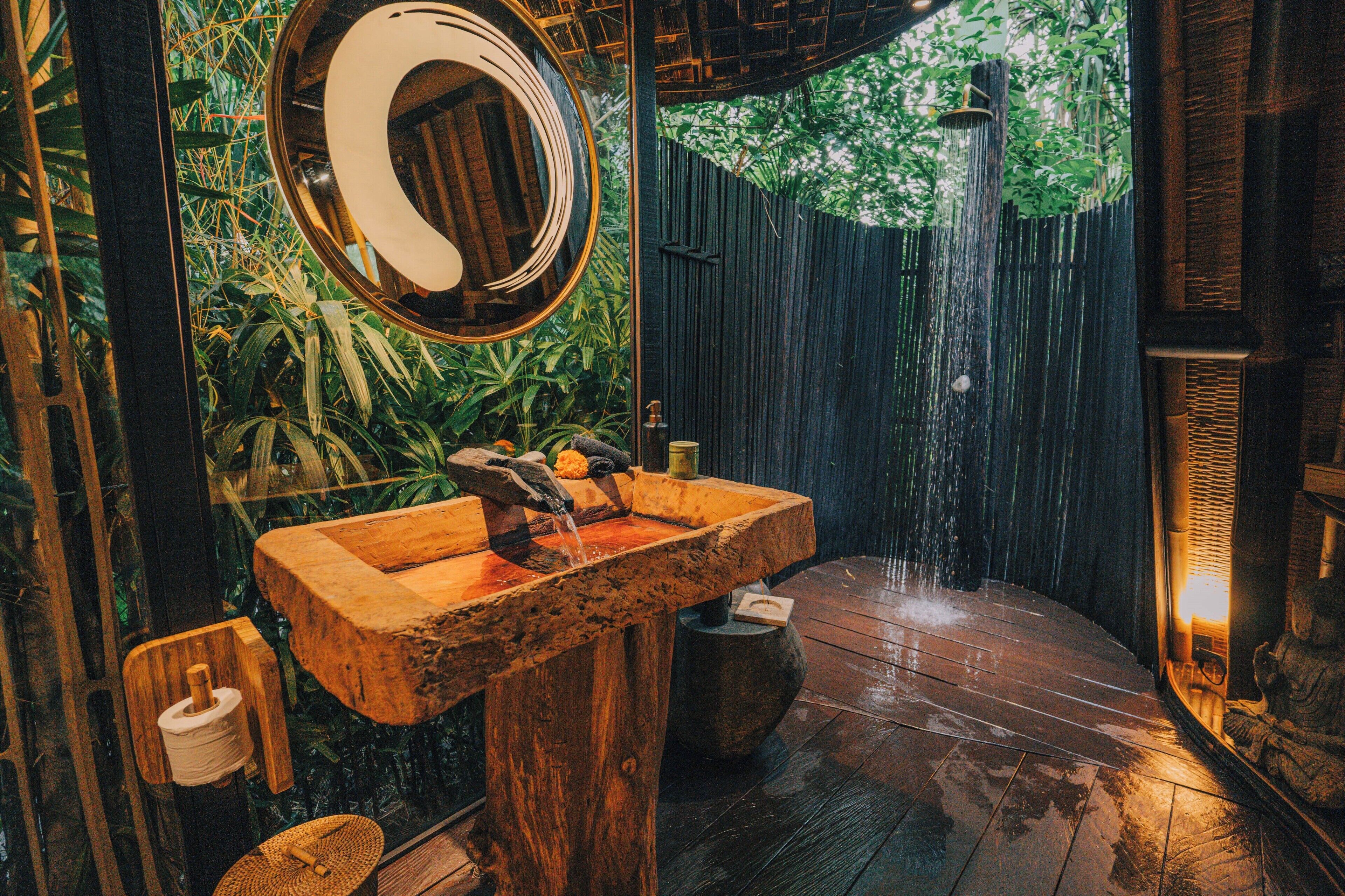 Hideout Zen | Bathroom | Shower, rainfall showerhead, free toiletries, soap