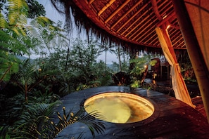 Hideout Tantra | Bathroom | Shower, rainfall showerhead, free toiletries, soap - Hideout Eco Bamboo House Bali (Selat)
