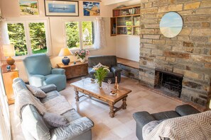 Télévision, lecteur de DVD, livres