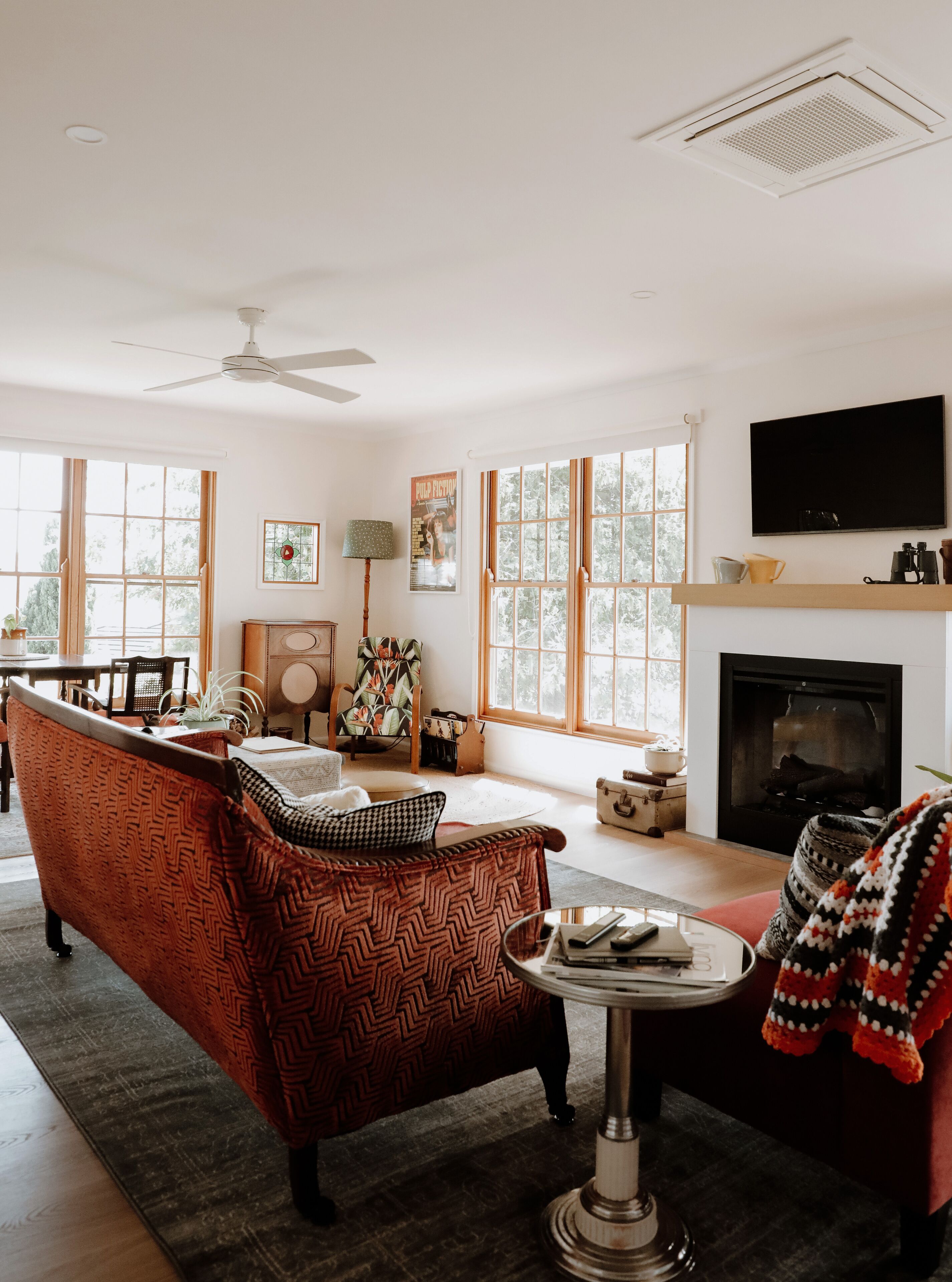 TV connectée, cheminée