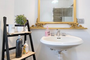 Shower, hair dryer, towels - Apartment 'Mary House 3' with Mountain View, Balcony and Wi-Fi (Albosaggia)