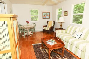 TV, fireplace - Sweetwater Cabin by Buffalo Mountain Getaway (Floyd)