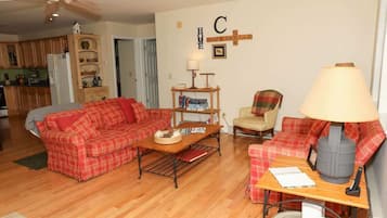TV, fireplace, offices