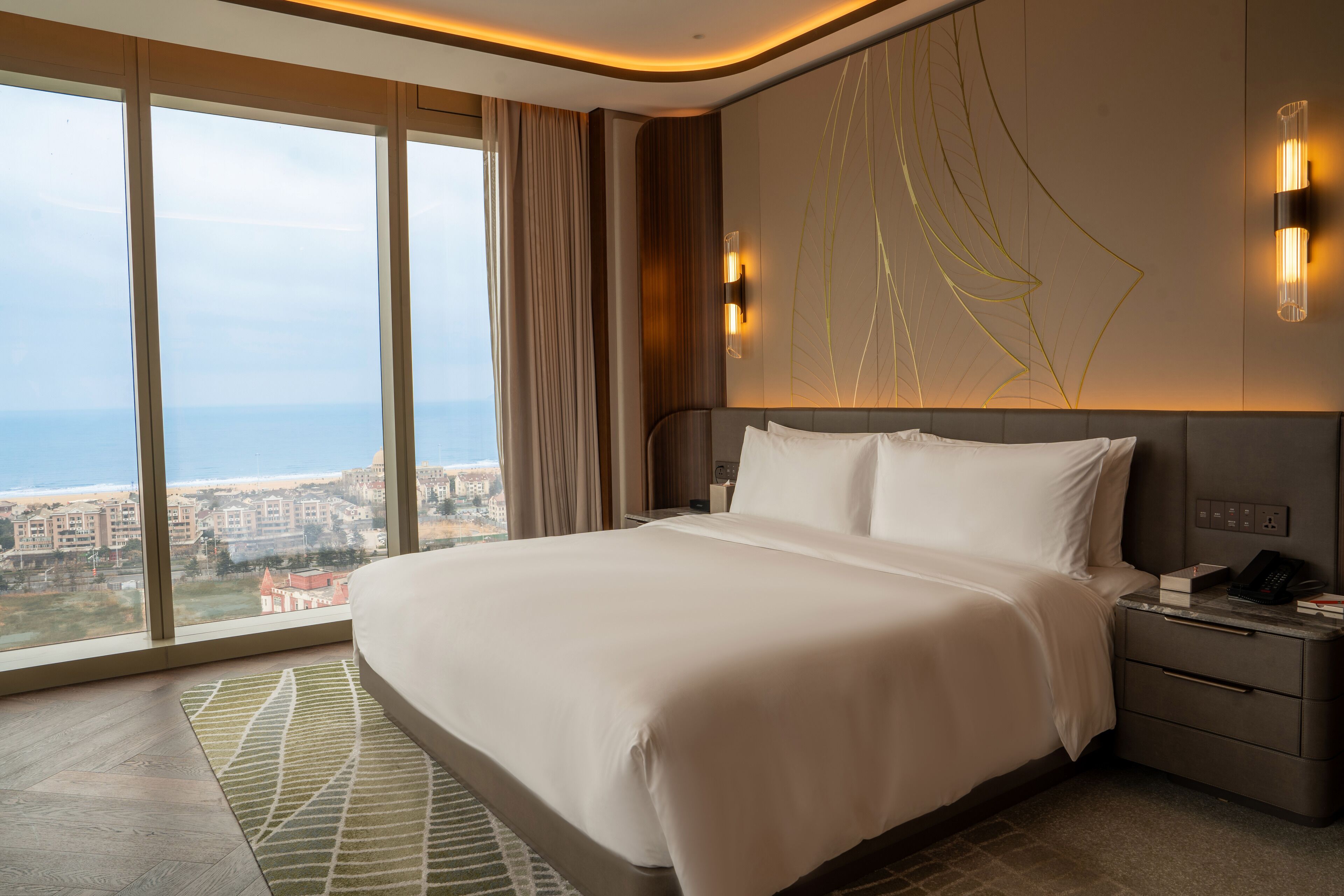 MGM Skyline Ocean View King | Premium bedding, down duvets, minibar, individually decorated