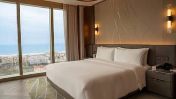 MGM Skyline Ocean View King | Premium bedding, down duvets, minibar, individually decorated