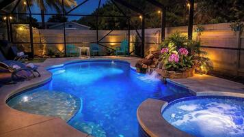 Outdoor pool, a heated pool