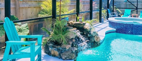 Outdoor pool, a heated pool